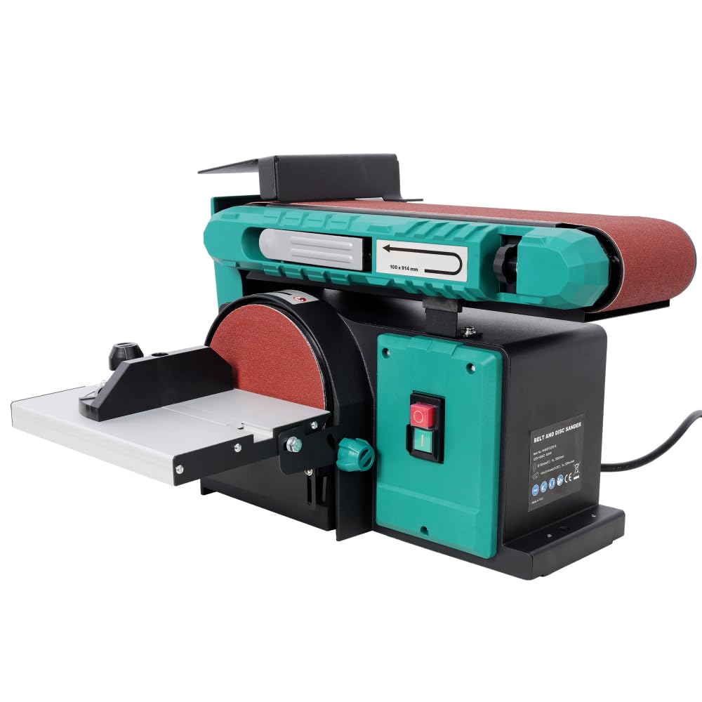 Benchtop Belt and Disc Sander, 120V/60Hz, 4x36 in. Belt & 6 in. Disc, Green Y71651