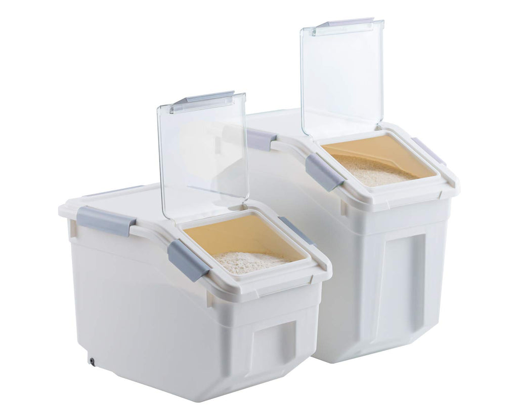 2 Pack Airtight Pet Food Storage Container with Scoop 10 LB T340758