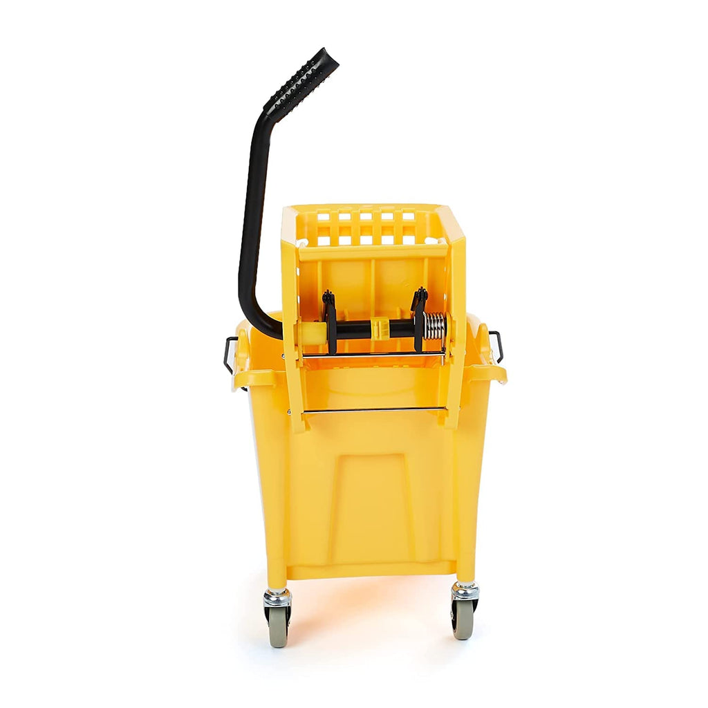 Yellow 35-Quart Mop Bucket on Wheels H8469