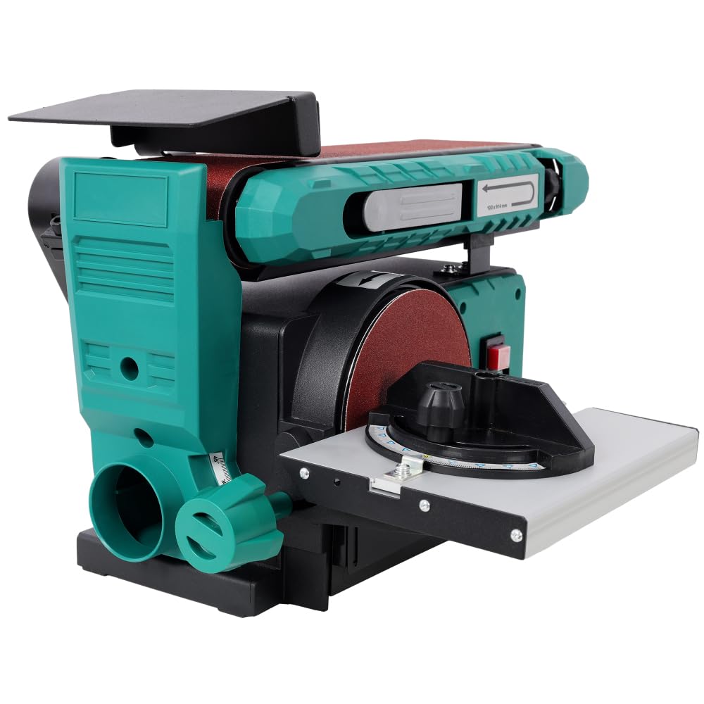Benchtop Belt and Disc Sander, 120V/60Hz, 4x36 in. Belt & 6 in. Disc, Green Y71651