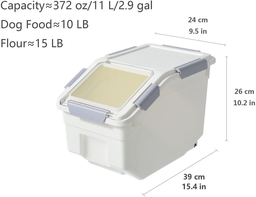 2 Pack Airtight Pet Food Storage Container with Scoop 10 LB T340758