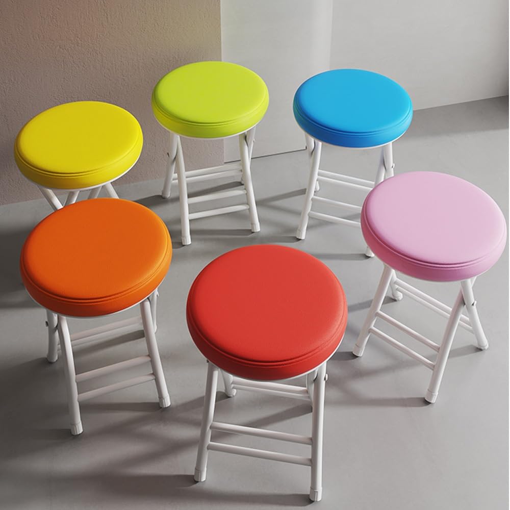 Round Padded Folding Stool Q8494