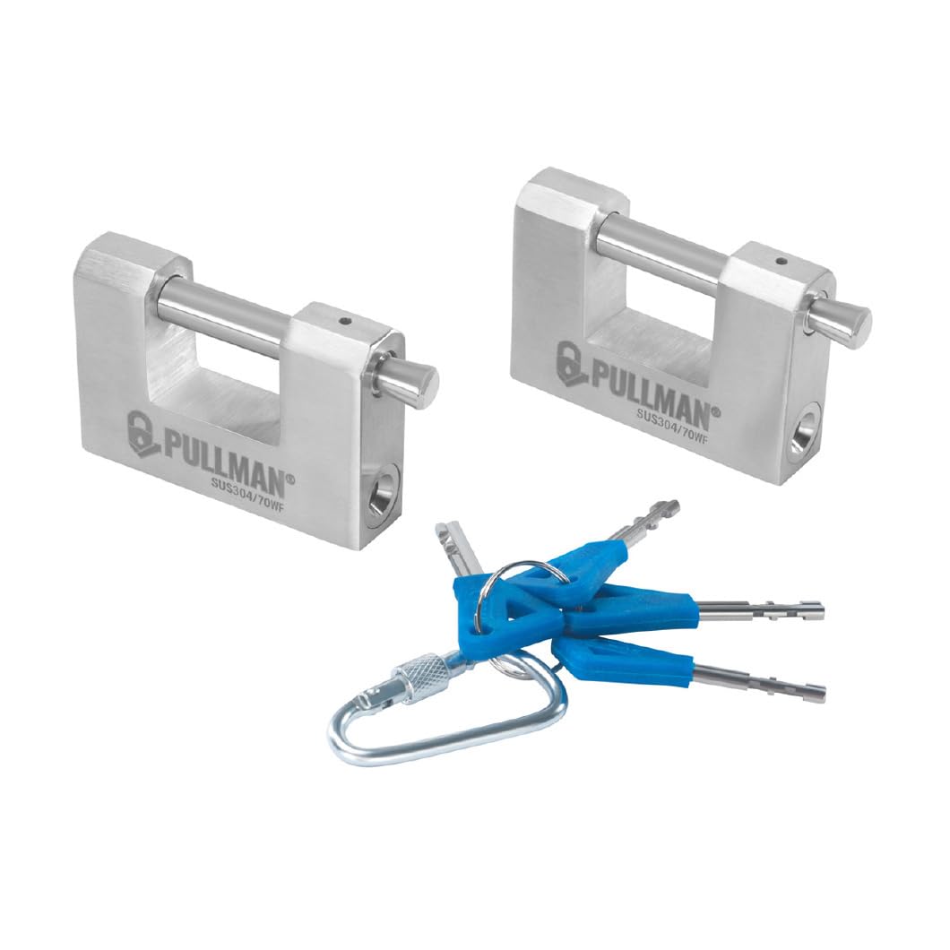 Heavy Duty Keyed Alike Padlocks with 4 Keys 2 Pack 70mm I49923