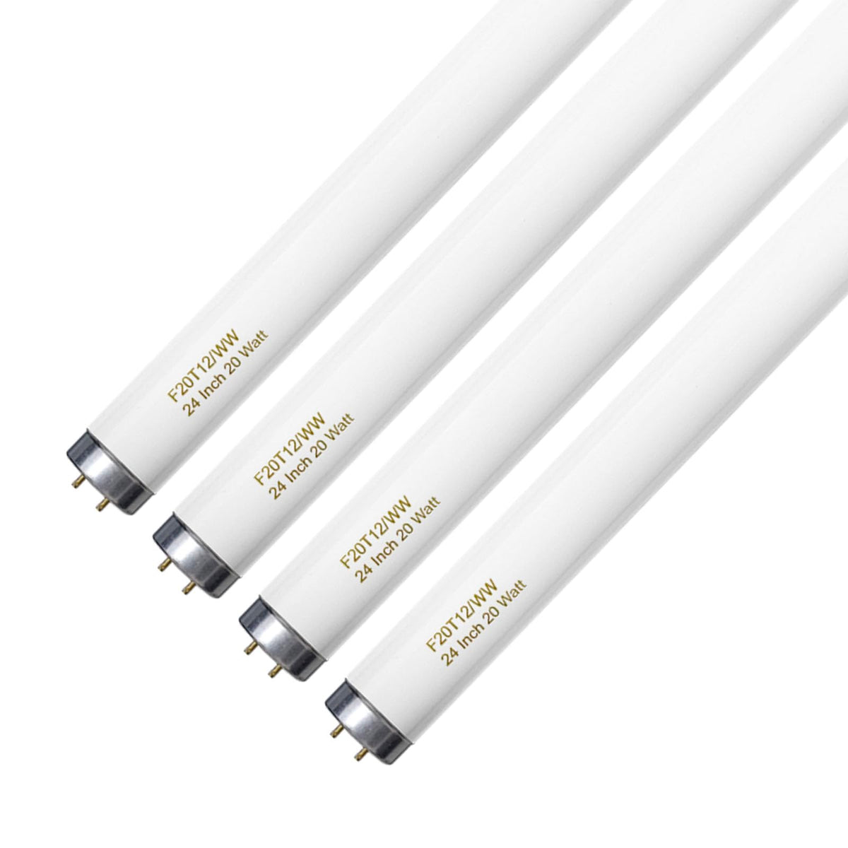 20 Watt Soft Warm White T12 Fluorescent Tube Light Bulb 24 Inch 4 Count I779