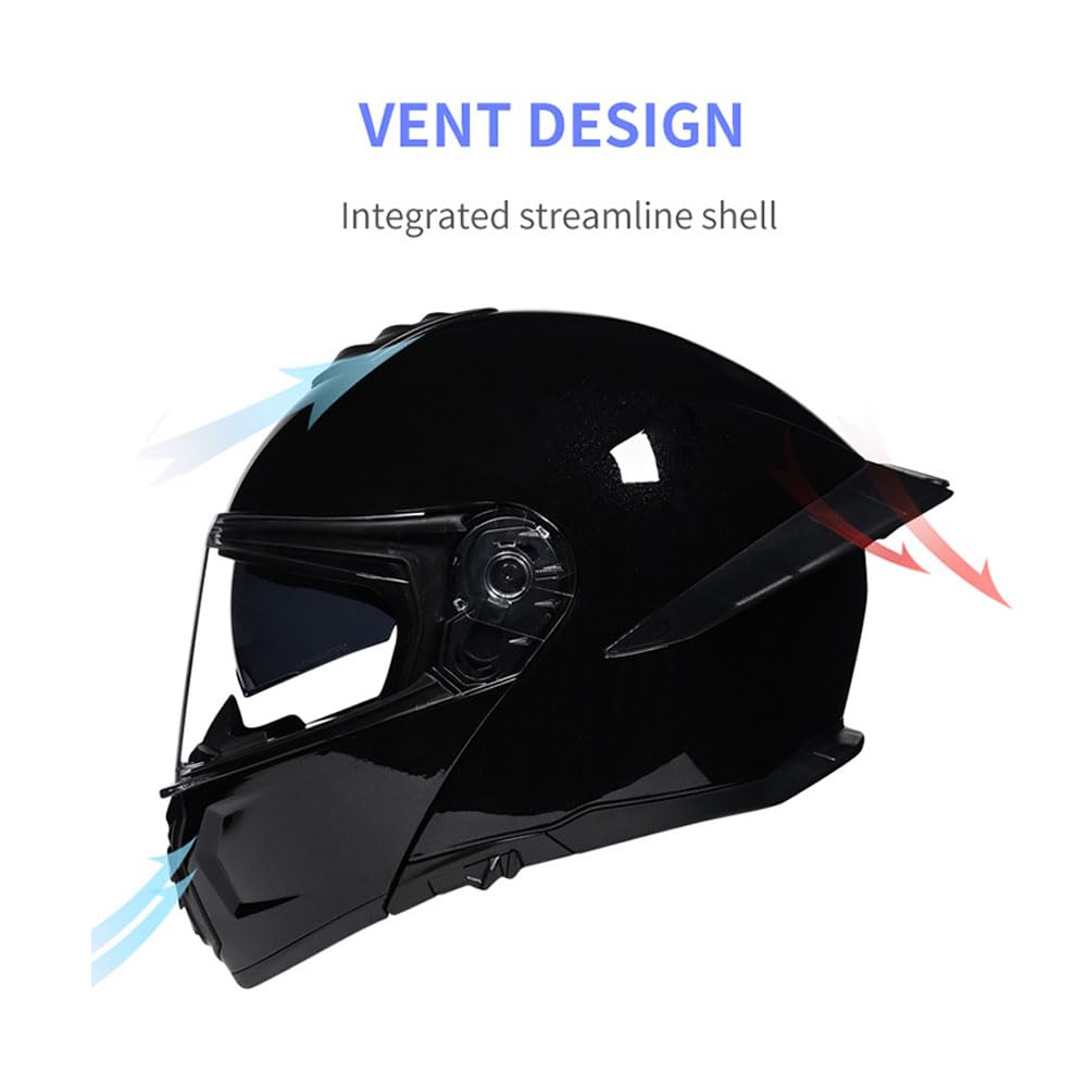 Modular Flip-Up Full Face Motorcycle Helmet with Dual Visor S717