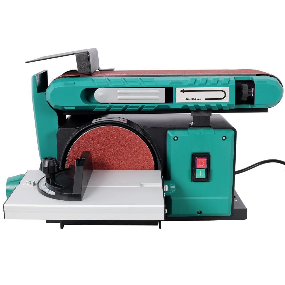 Benchtop Belt and Disc Sander, 120V/60Hz, 4x36 in. Belt & 6 in. Disc, Green Y71651