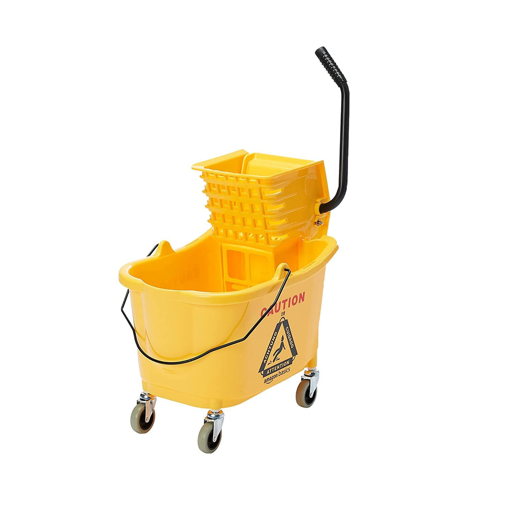Yellow 35-Quart Mop Bucket on Wheels H8469