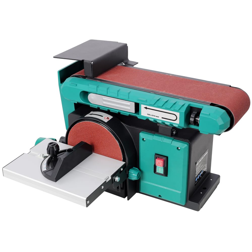 Benchtop Belt and Disc Sander, 120V/60Hz, 4x36 in. Belt & 6 in. Disc, Green Y71651