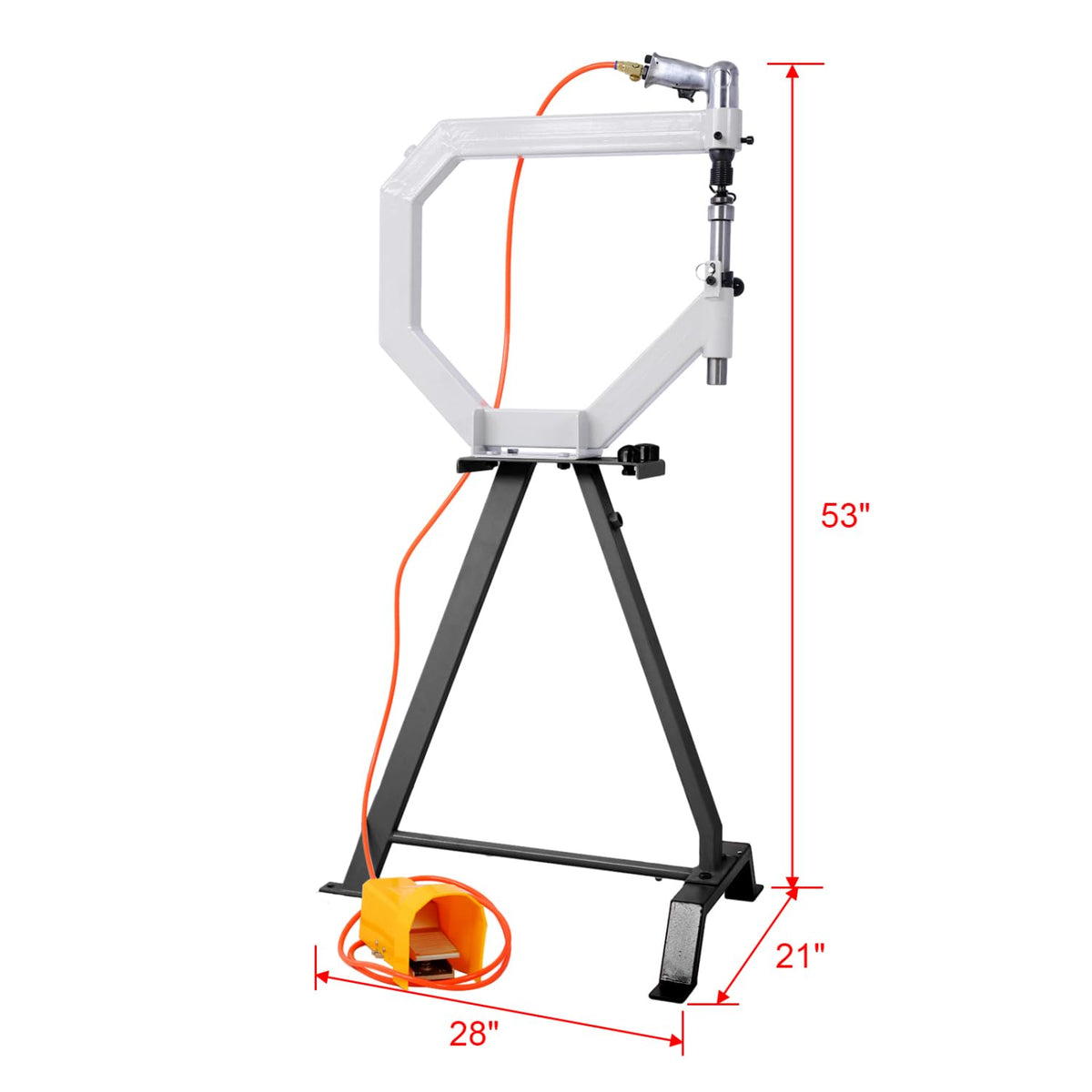 Pneumatic Planishing Hammer with Steel Frame Stand and Foot Pedal D361844