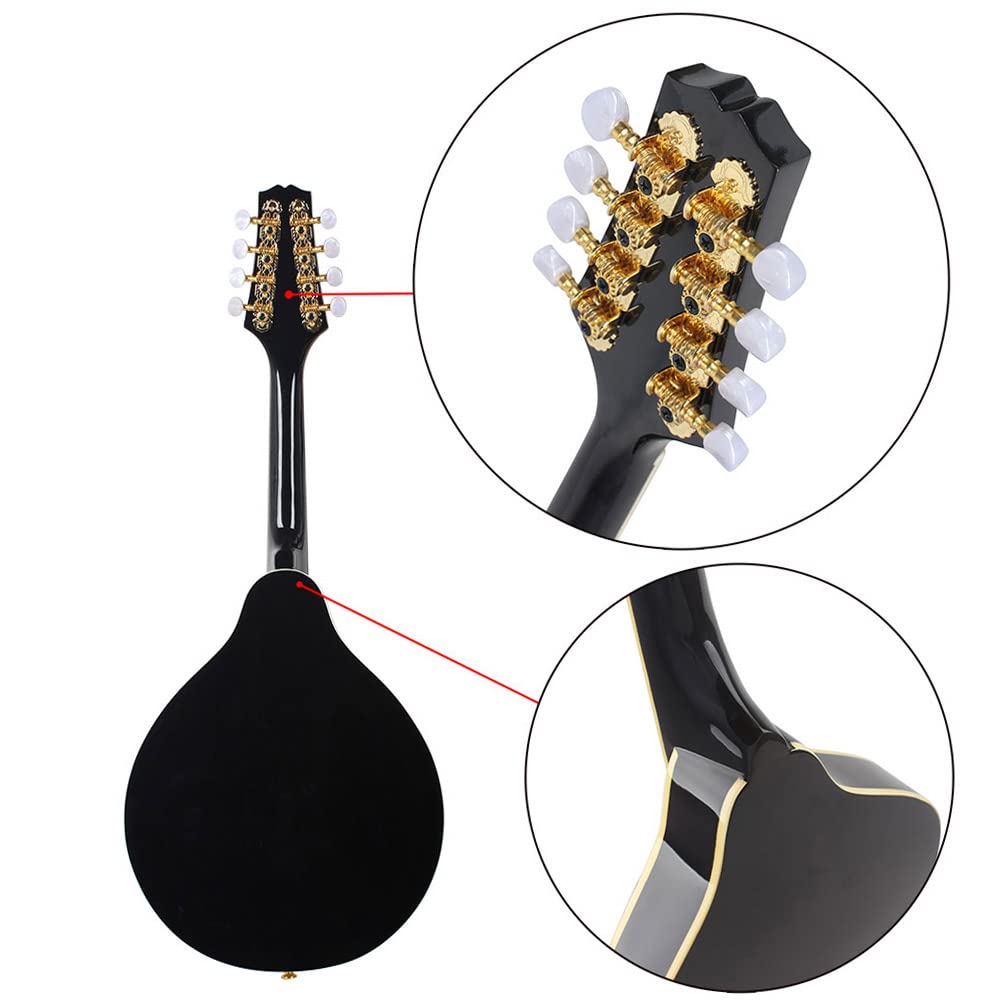 8 Strings Electric Mandolin with Cable and Cleaning Cloth M523713
