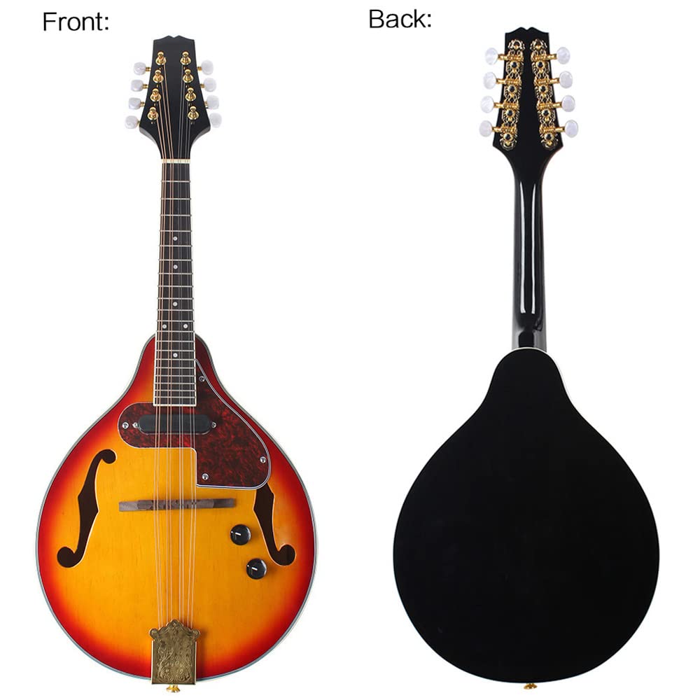 8 Strings Electric Mandolin with Cable and Cleaning Cloth M523713