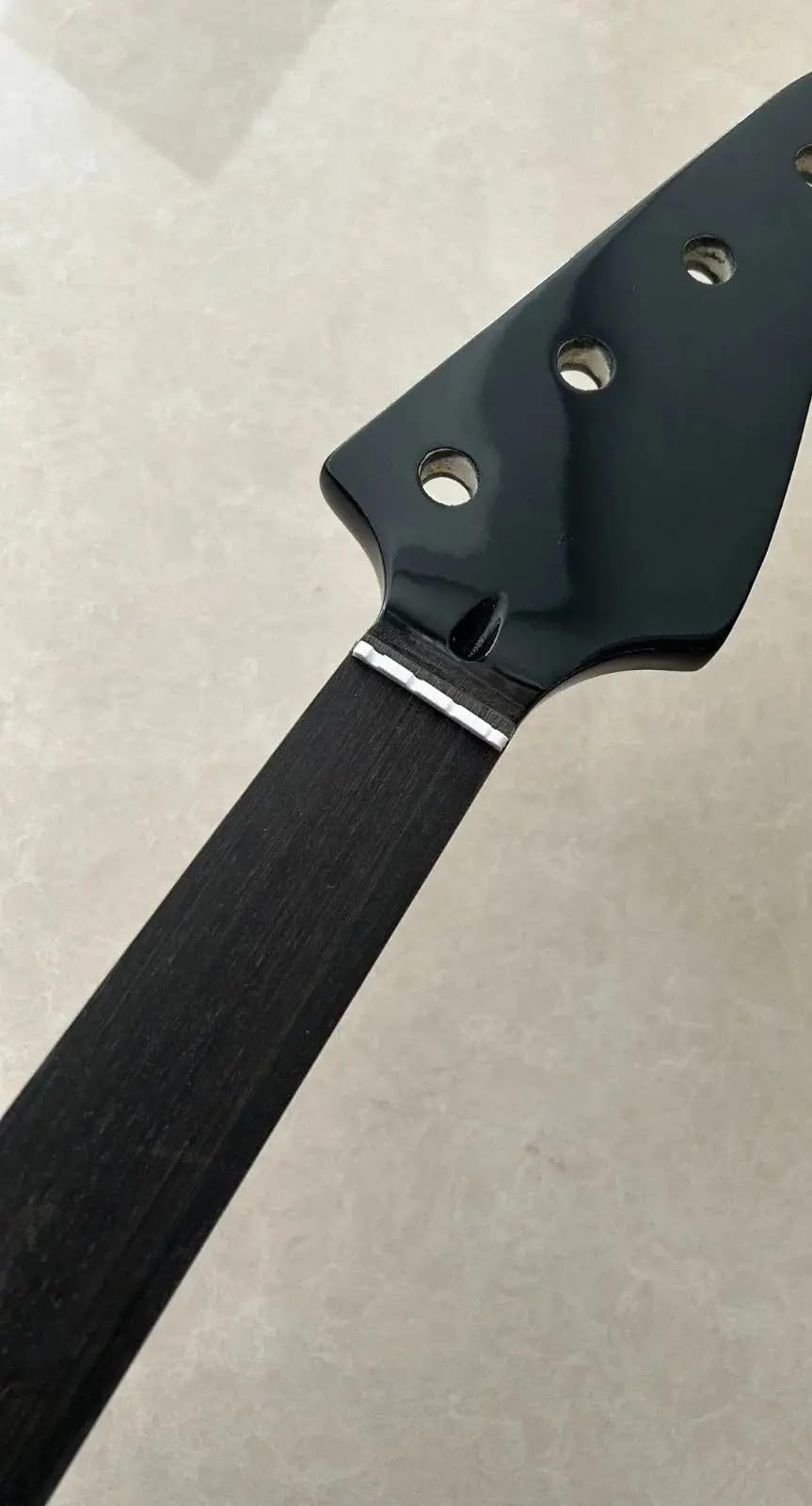 30 Inch Fretless Bass Neck Gloss Black Maple Rosewood Fretboard K232
