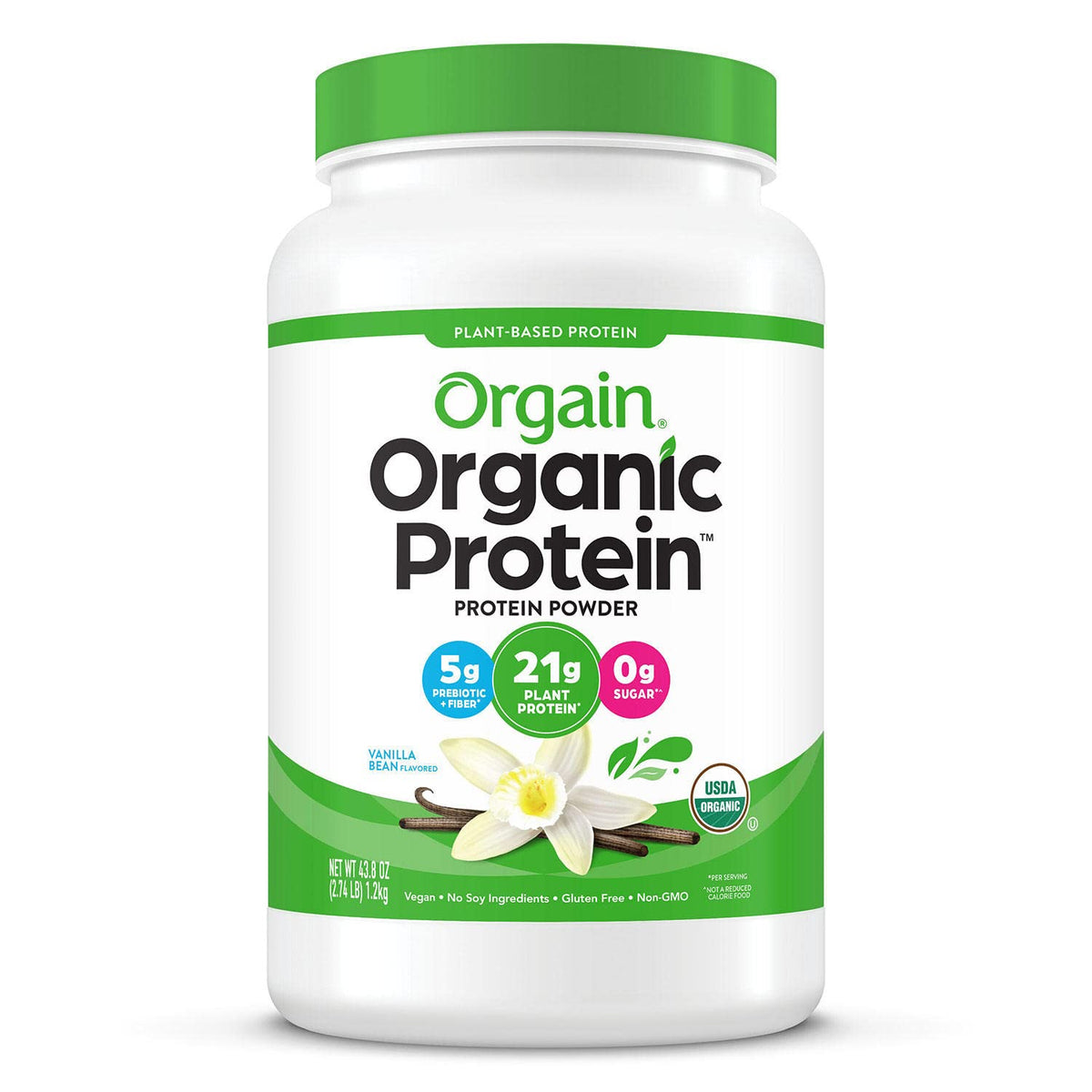 Organic Plant Based Protein Powder Vanilla Bean 2.74 lb E532