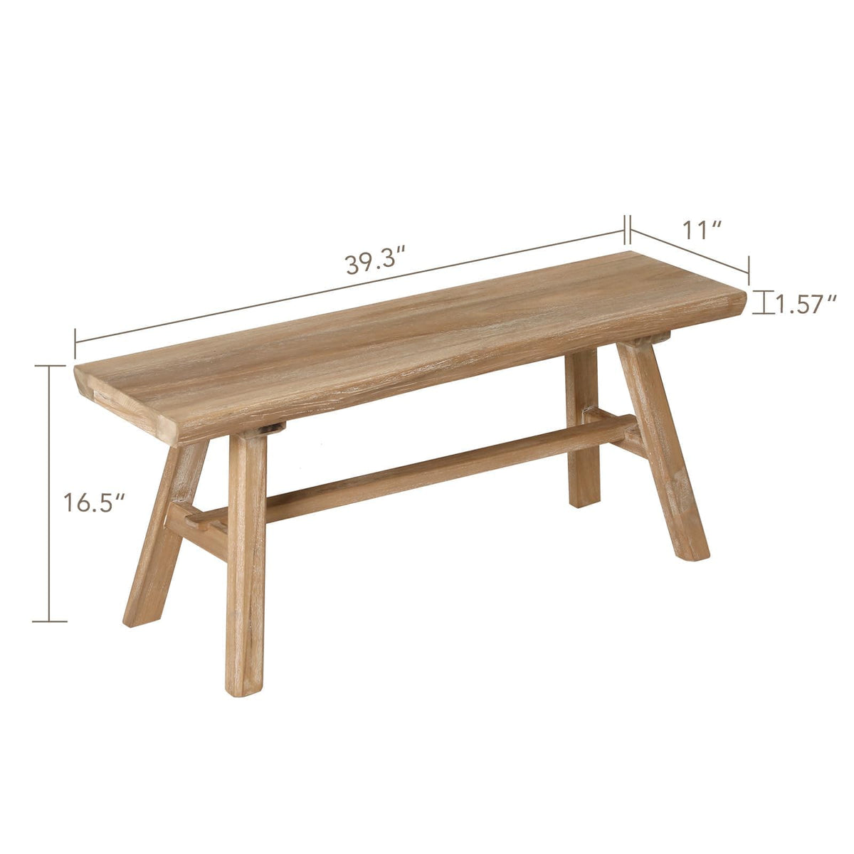 39" Solid Wood Bench O11644