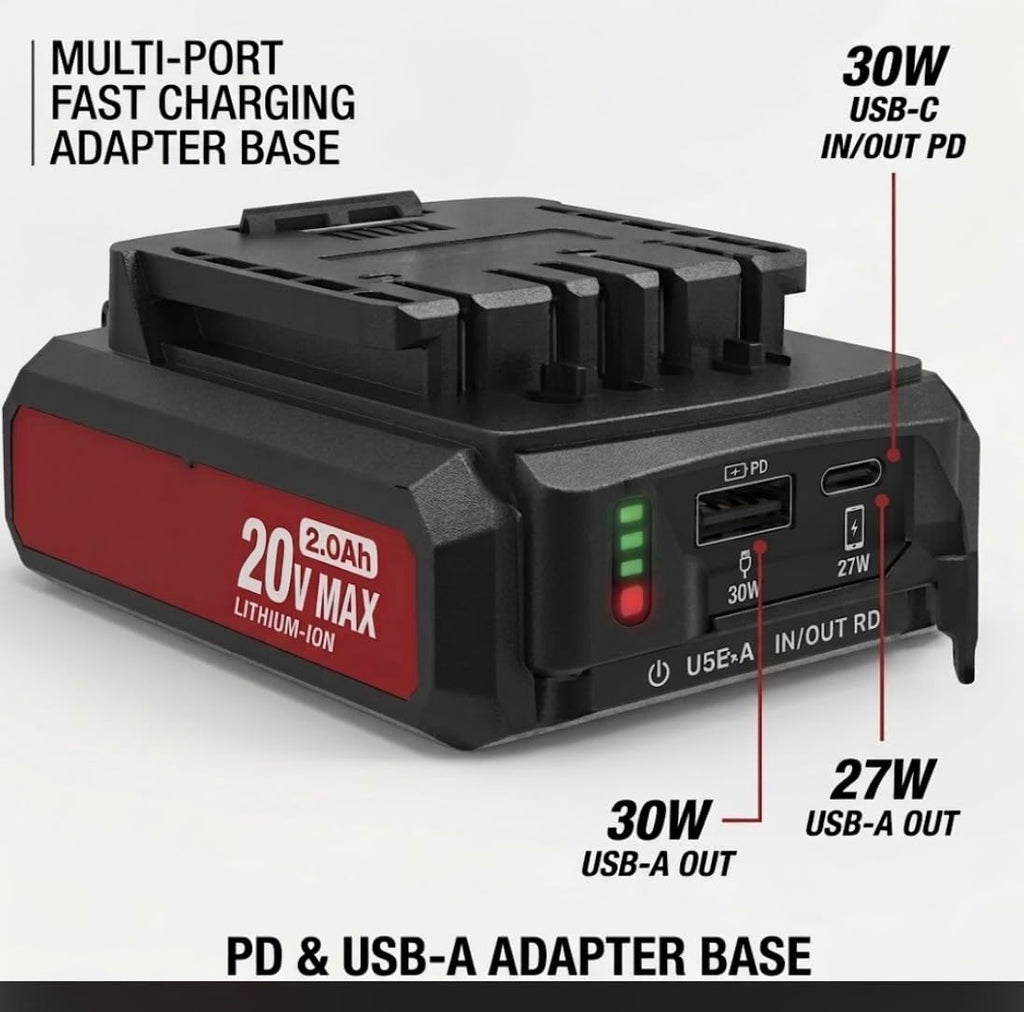 20V Max 2.0Ah Lithium-Ion Battery Pack with Dual USB Ports N9438