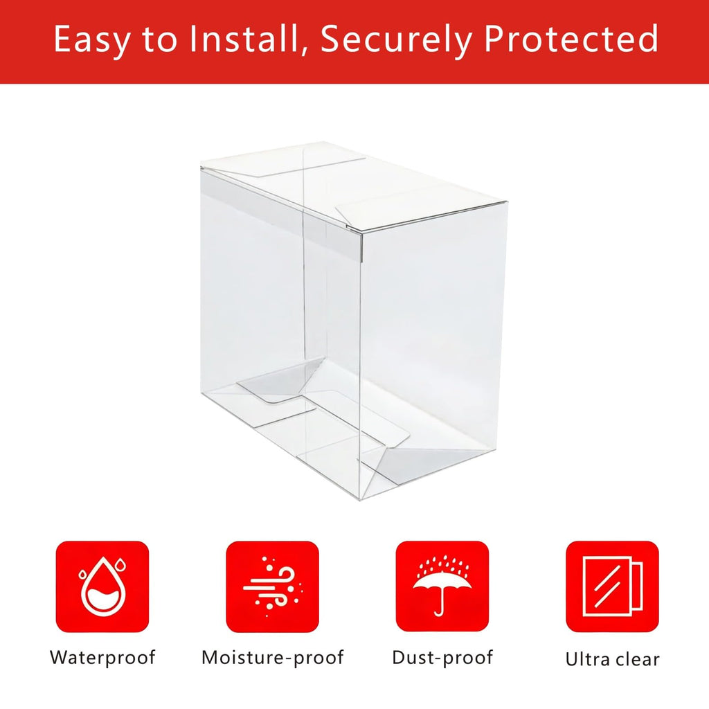 5 Pack 0.5mm Thick Crystal Clear PET Plastic Stackable Display Case U331019