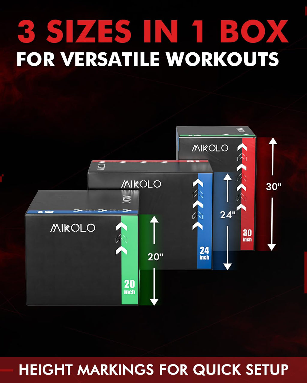 3-in-1 Foam Plyometric Box with Wood Core I78453