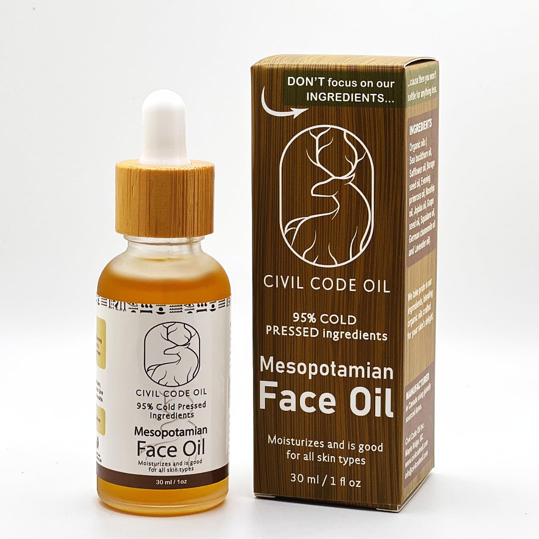 Organic Anti Aging Facial Oil with Sea Buckthorn, Jojoba, Squalane & Lavender 1oz K235