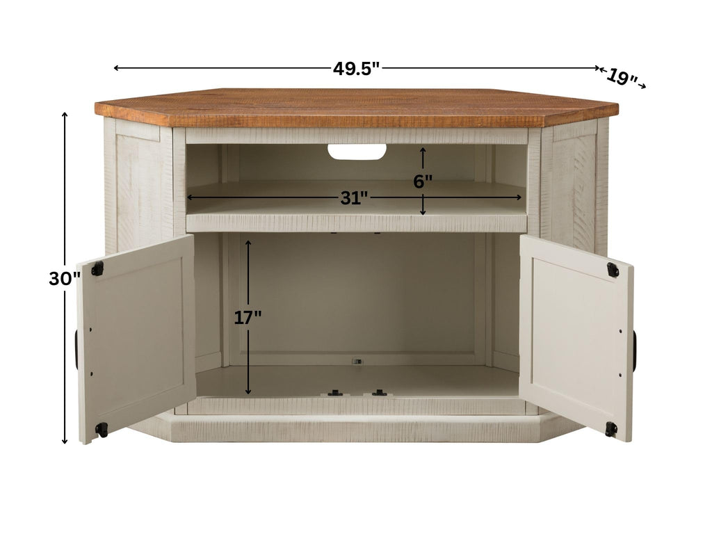 Solid Wood Corner TV Stand G8748