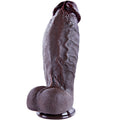 10 Inch Realistic Black Silicone Dildo with Suction Cup O361947