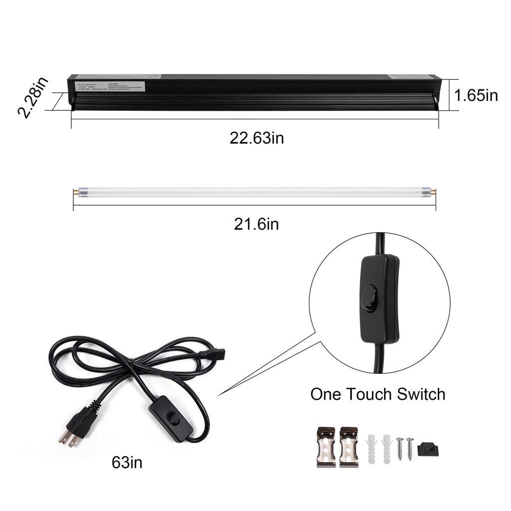 24W T5 5.0 UVB Reptile Light Kit I55688