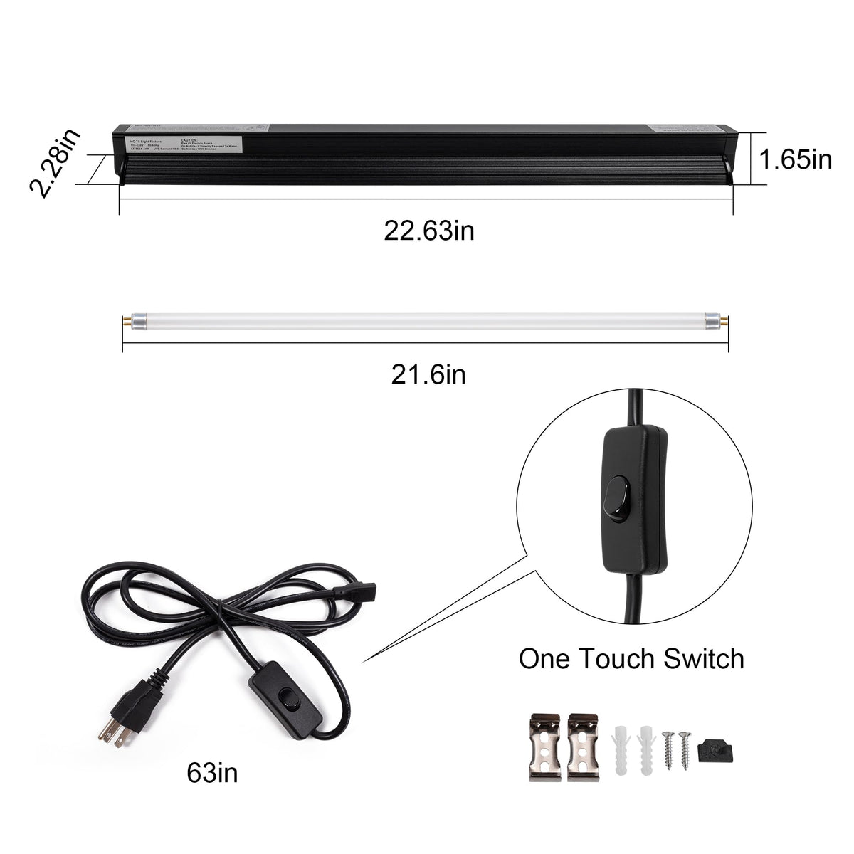 24W T5 5.0 UVB Reptile Light Kit I55688