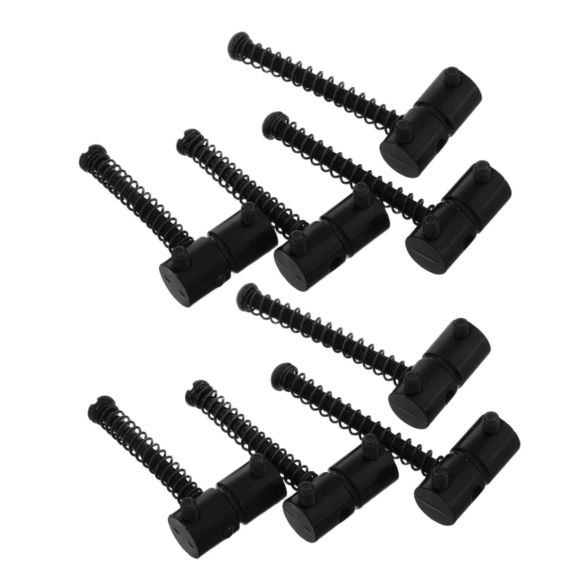 Metal Bass Guitar Bridge Saddles, 4-string, 2 Sets Black Z51401