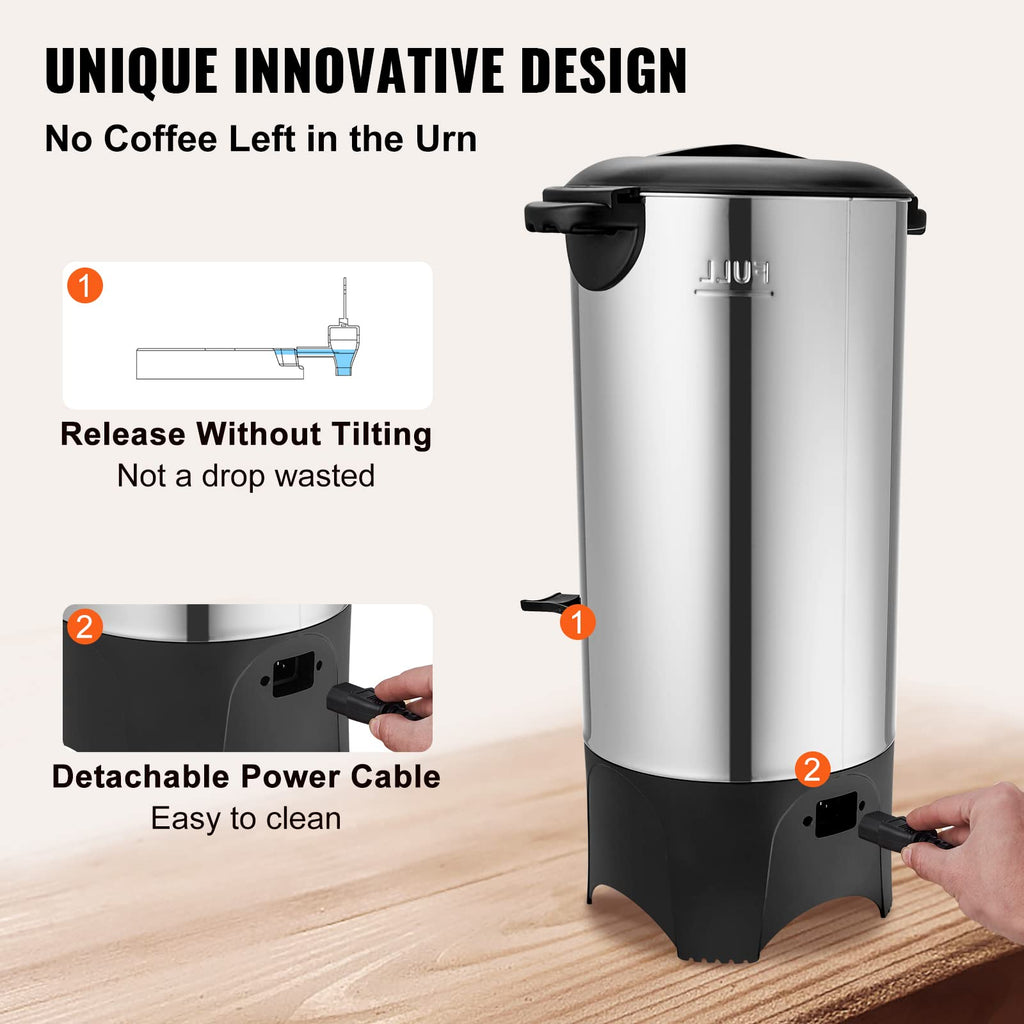 50 Cups Stainless Steel Commercial Coffee Urn U517671