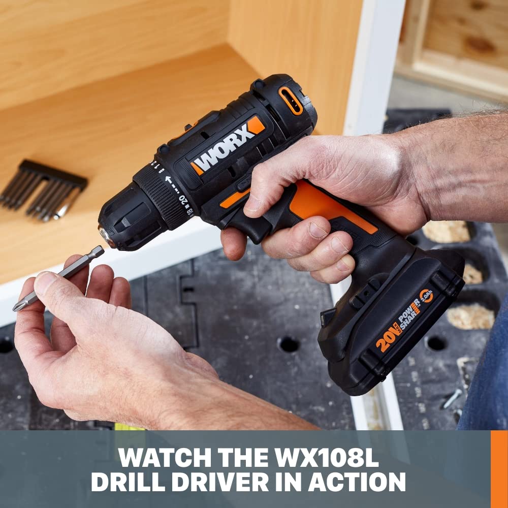Cordless Drill Driver 20V 3/8-Inch 84-Piece Kit Z578965
