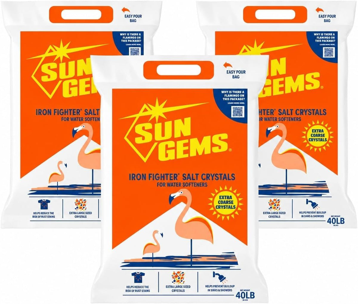 Water Softener Salt Crystals 40 lb Extra Coarse G9187