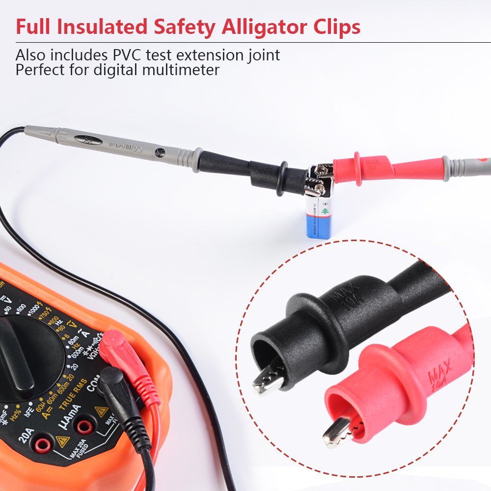 Multimeter Test Leads Set with Alligator Clips K6799