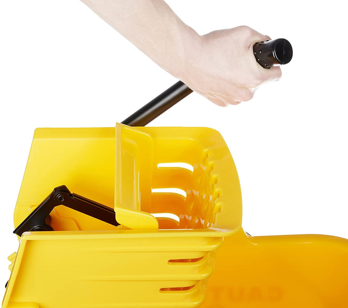 Yellow 35-Quart Mop Bucket on Wheels H8469