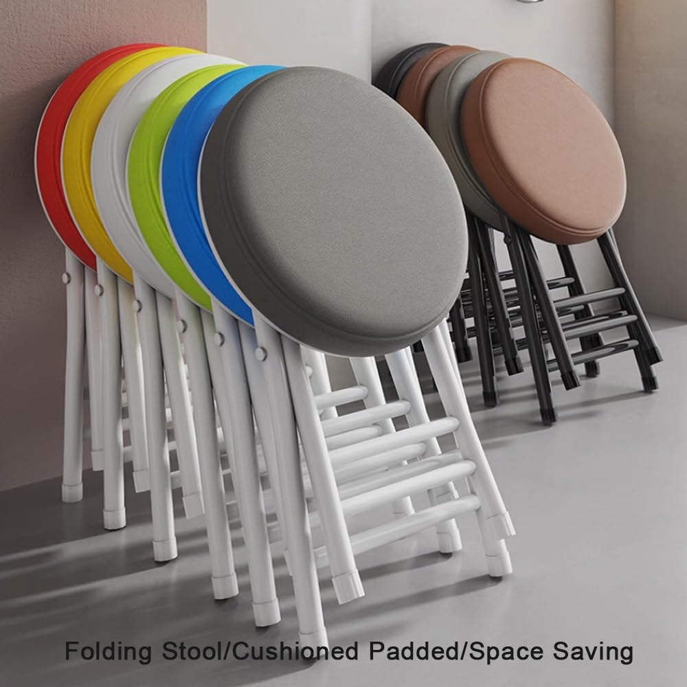 Round Padded Folding Stool Q8494