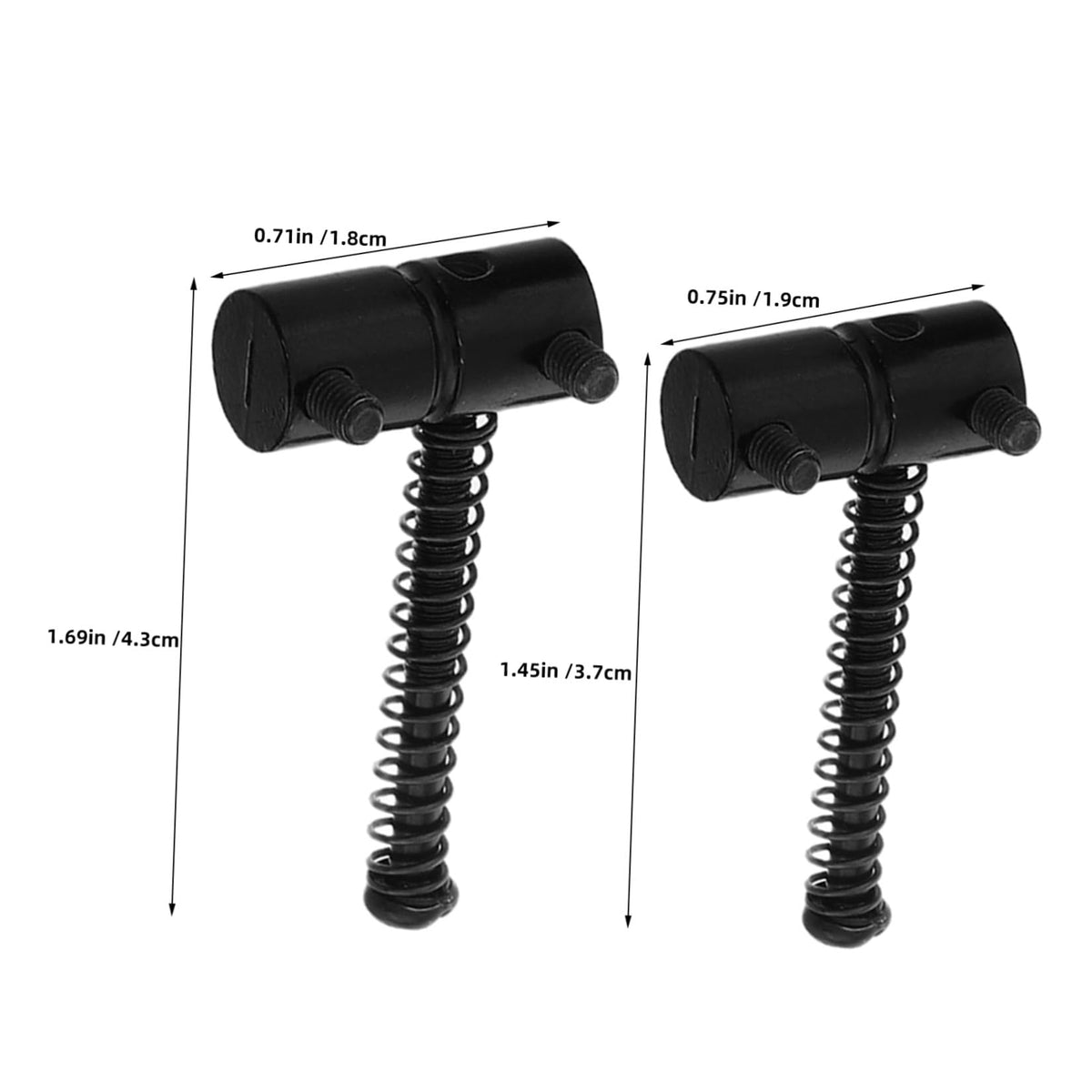Metal Bass Guitar Bridge Saddles, 4-string, 2 Sets Black Z51401