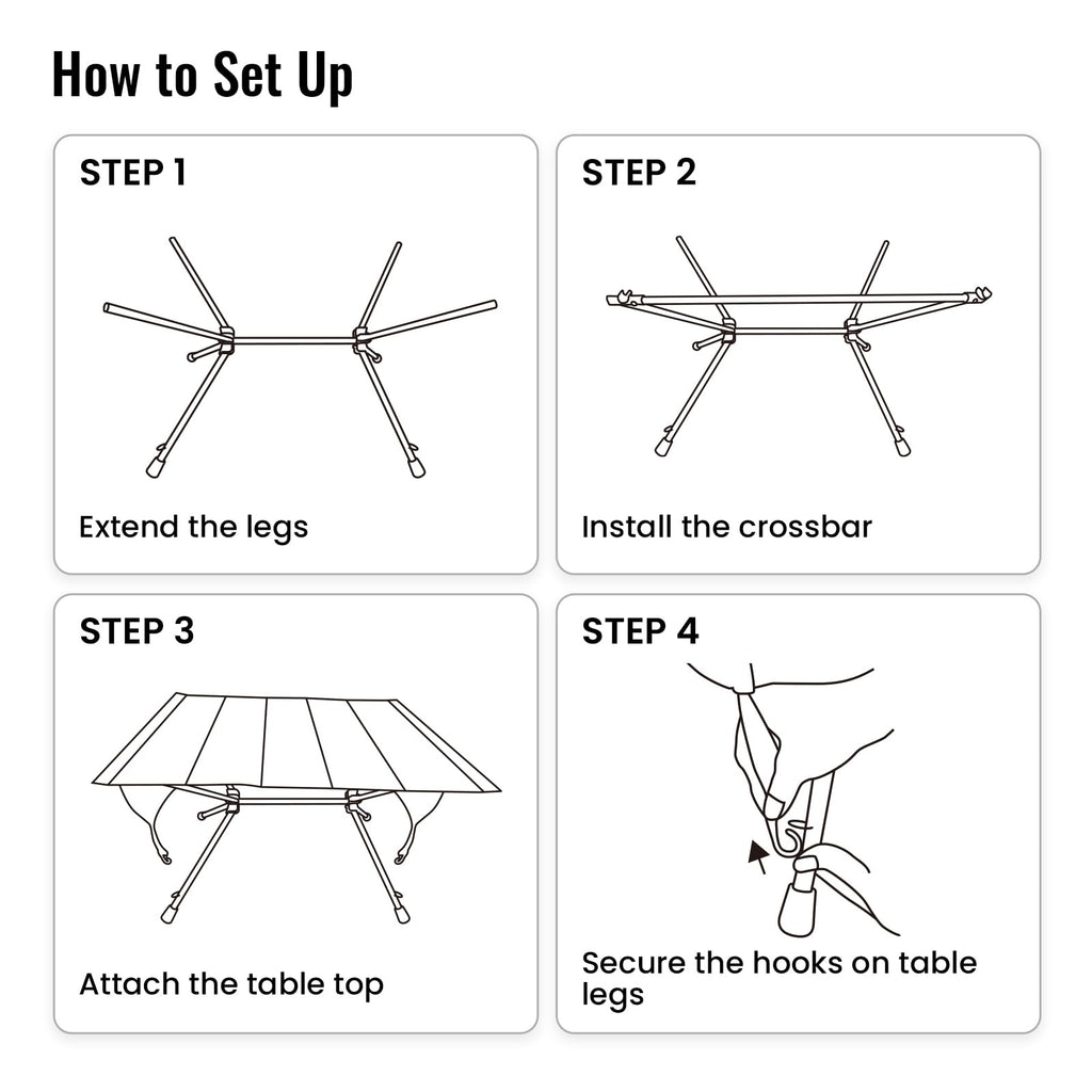 Ultralight Foldable Camping Table 2.4 lbs Y272050