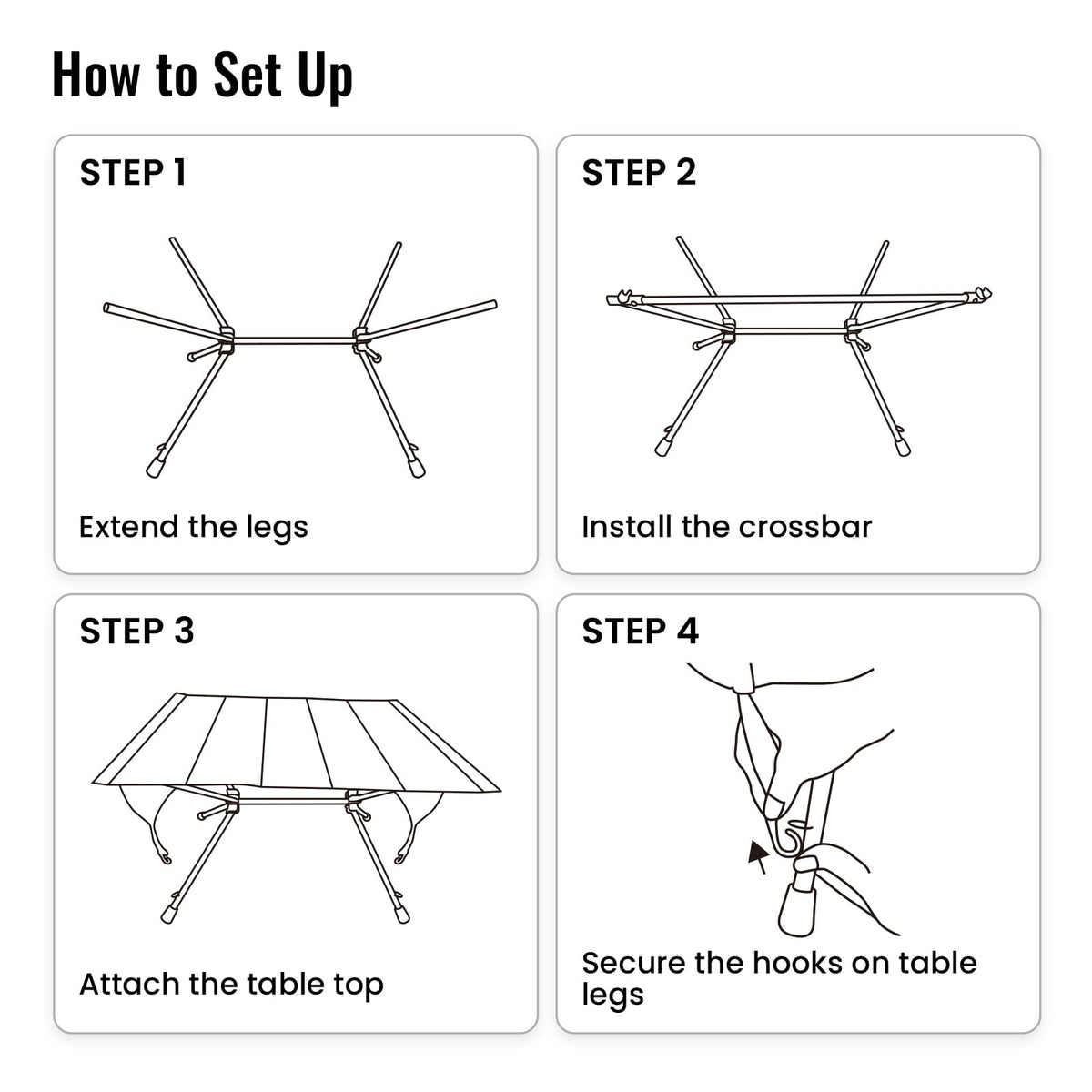 Ultralight Foldable Camping Table 2.4 lbs Y272050