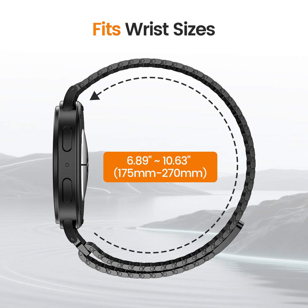 Magnetic Metal Band for Galaxy Watch 9 8 40mm 44mm/8 Classic 46mm I715876