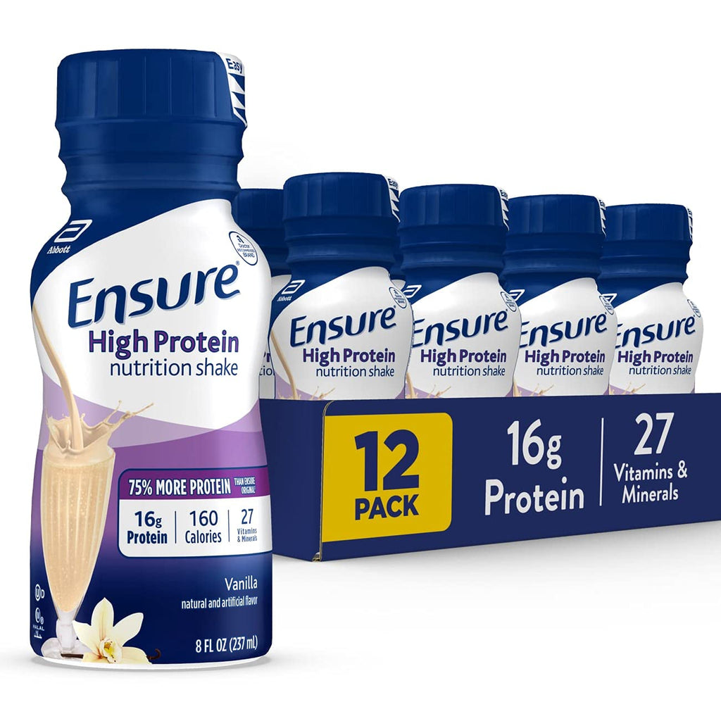 High Protein Vanilla Nutrition Shake 16g Protein 8 fl oz 12 Pack Z614364
