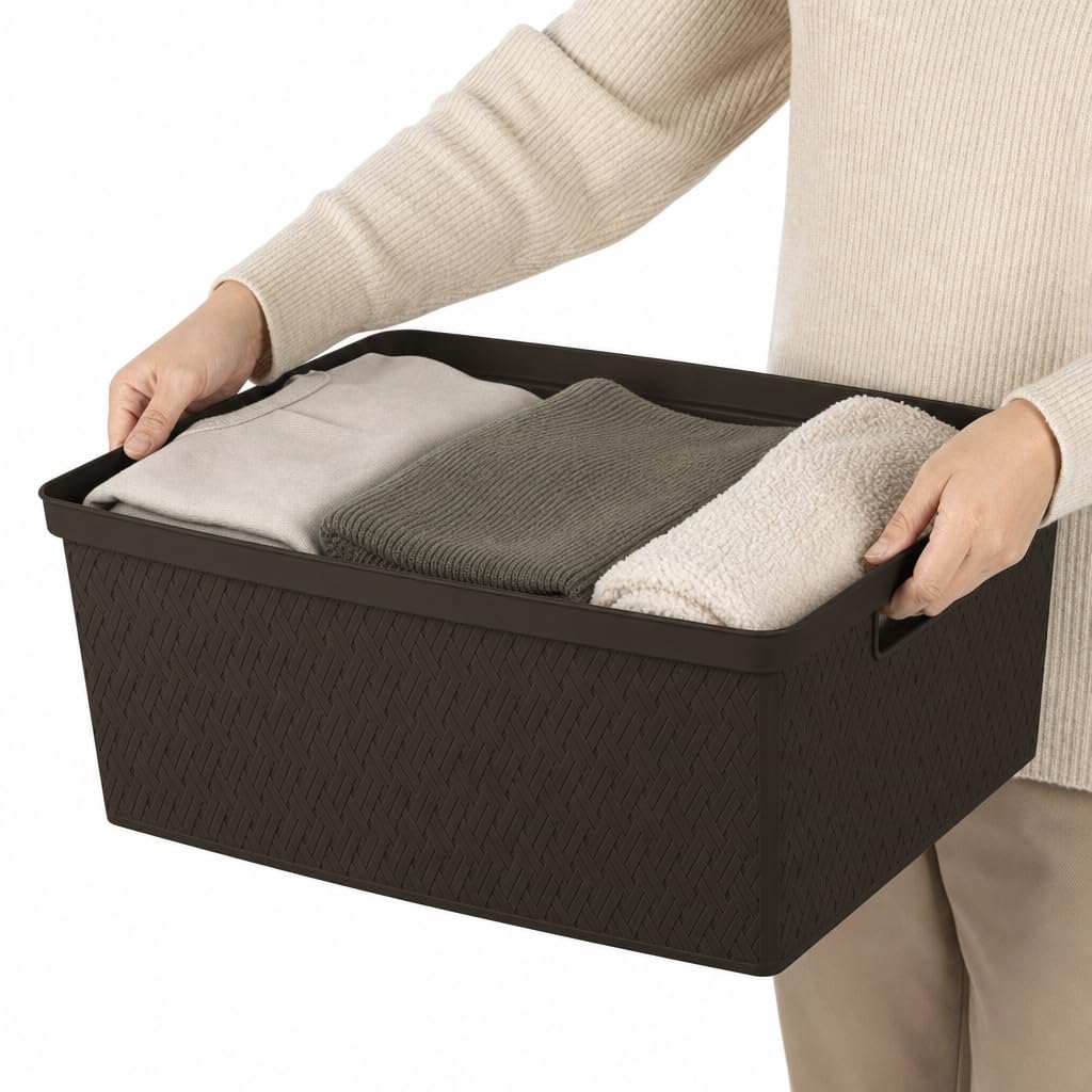 Brown 4 Drawer Plastic Storage Organizer Tower X742