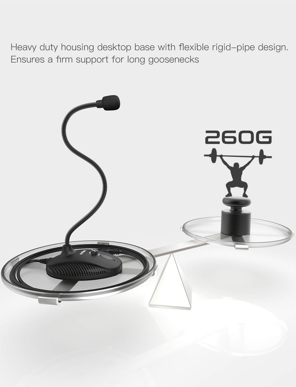 USB Computer Microphone, Plug & Play Desktop Condenser Mic, Mute Button with LED Indicator Q271