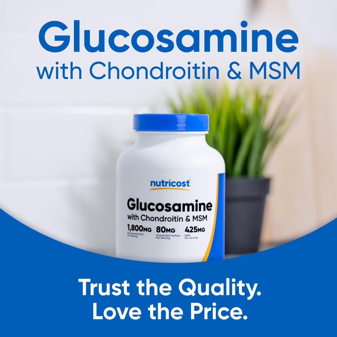 Glucosamine 1800mg with Chondroitin & MSM, 240 Tablets T390