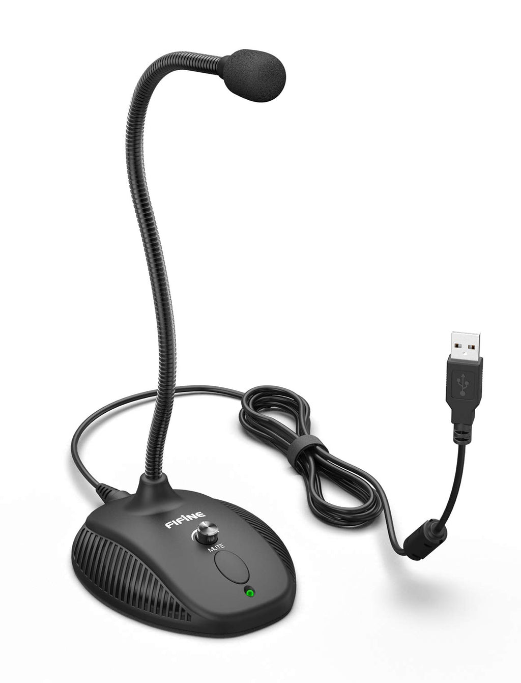 USB Computer Microphone, Plug & Play Desktop Condenser Mic, Mute Button with LED Indicator Q271