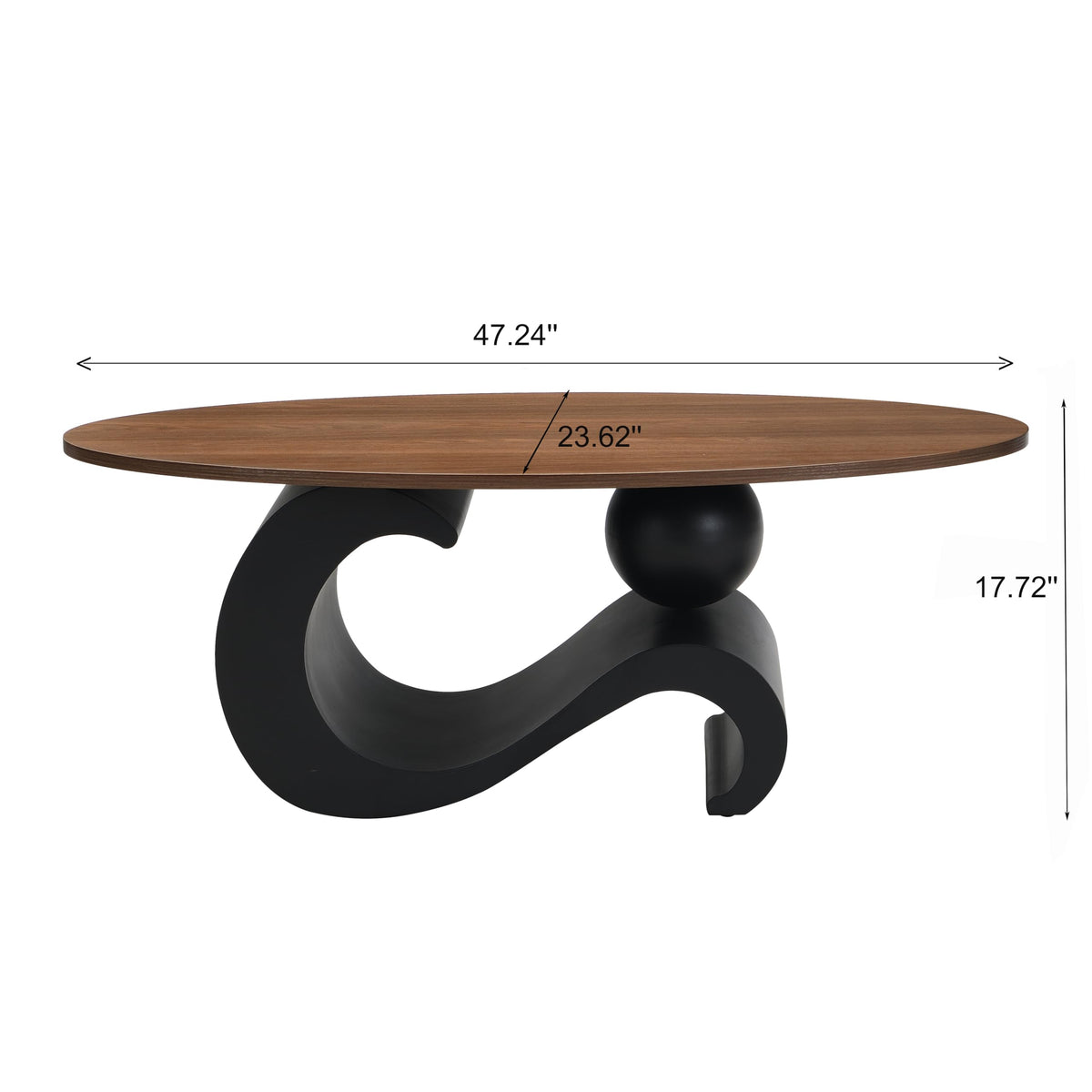 Black Walnut Coffee Table Set of 2 E3453