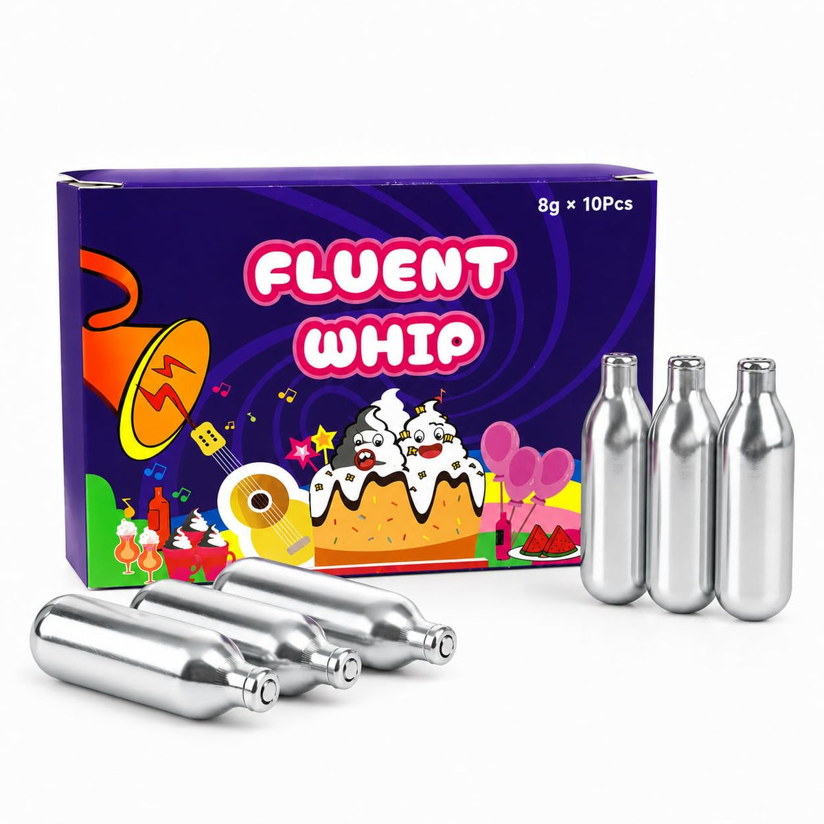 8g 10 Pack Whipped Cream Chargers X511