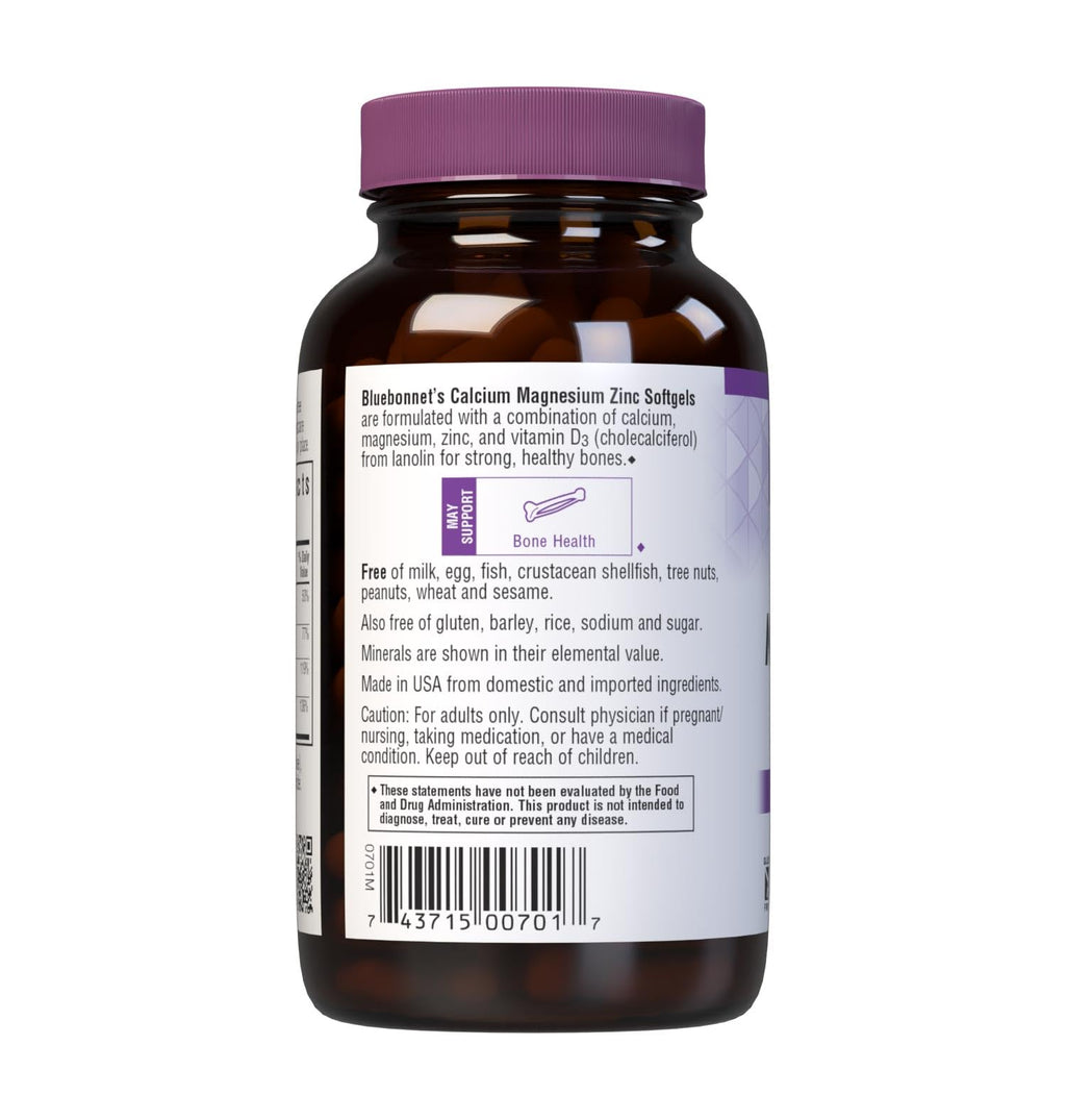 Calcium Magnesium Zinc Vitamin D3 120 Softgels A640