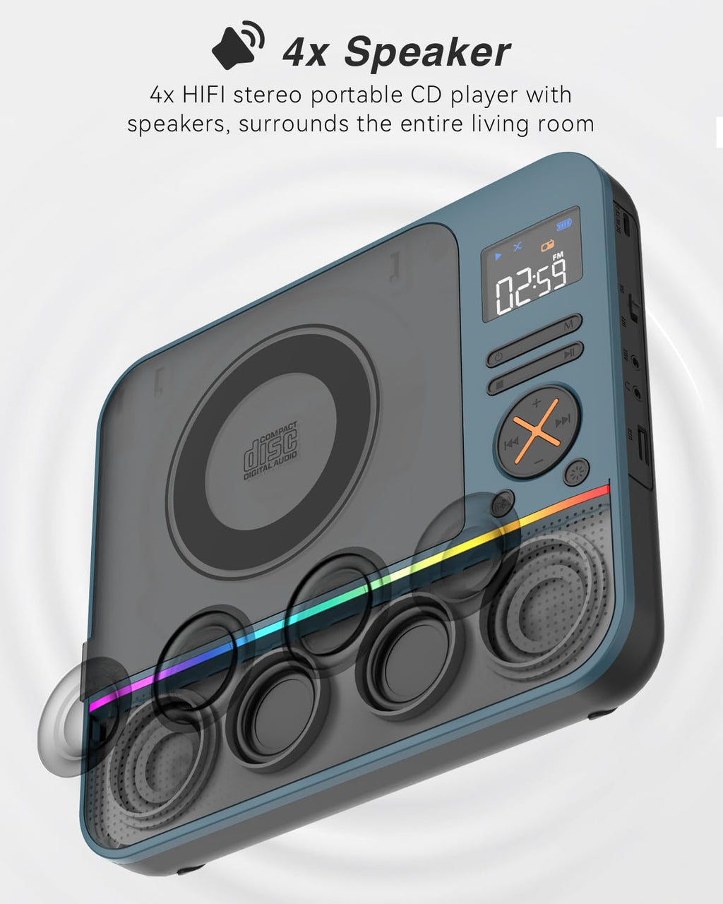 Portable CD Player with Bluetooth R427280