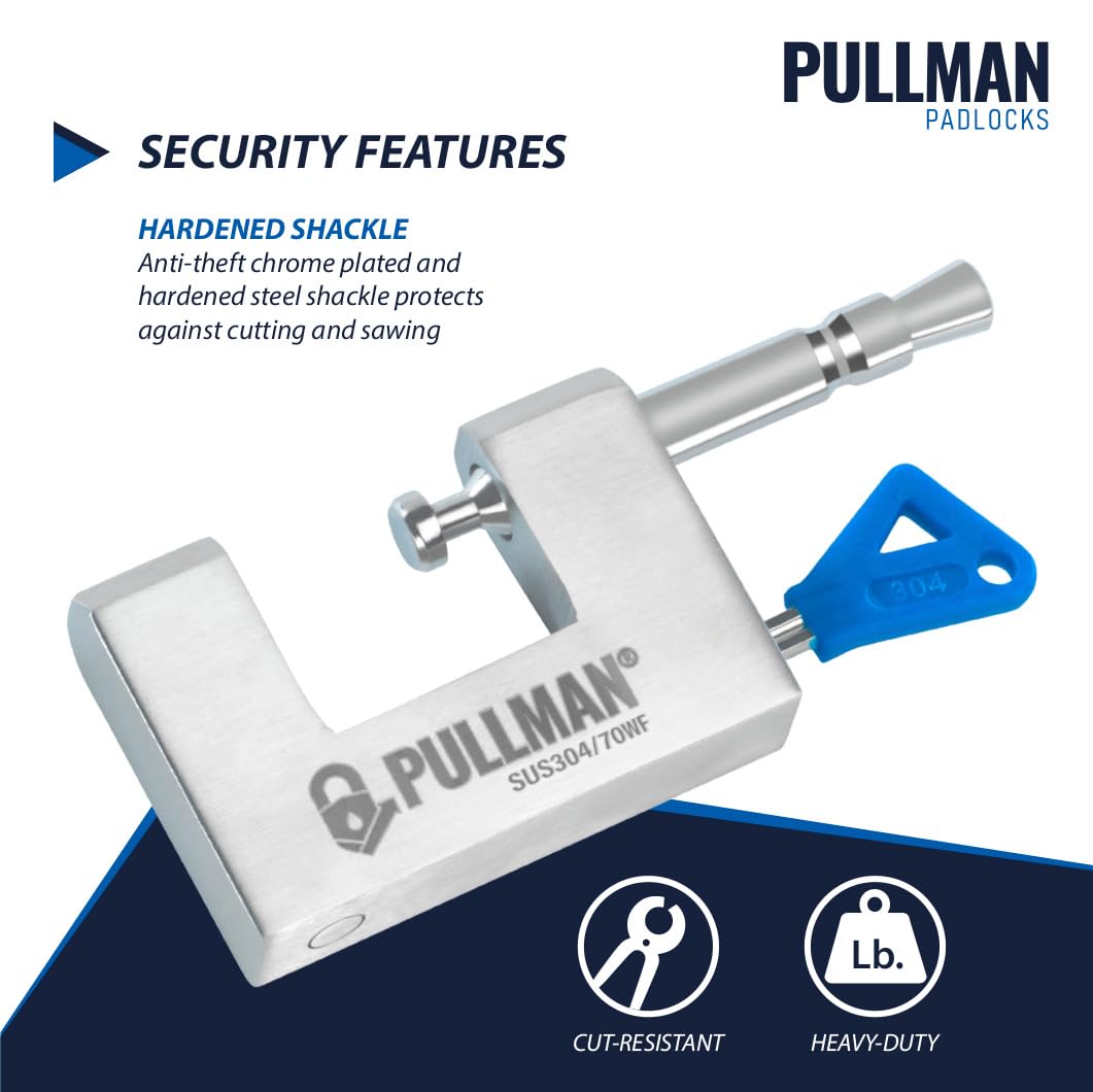 Heavy Duty Keyed Alike Padlocks with 4 Keys 2 Pack 70mm I49923