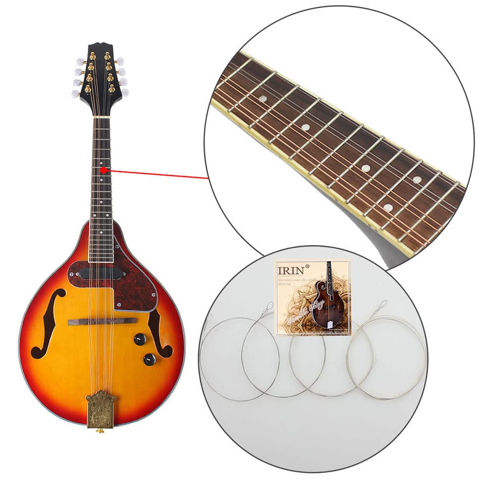 8 Strings Electric Mandolin with Cable and Cleaning Cloth M523713