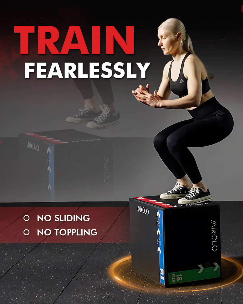 3-in-1 Foam Plyometric Box with Wood Core I78453
