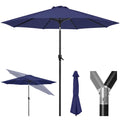 Patio Market Outdoor Table Umbrella with Push Button Tilt and Crank B854893